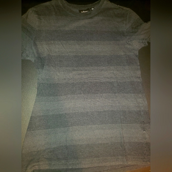 Marc Anthony Gray Stripped T-Shirt - Picture 1 of 3